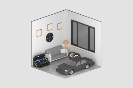 Preview: Garage Room 3D Illustration