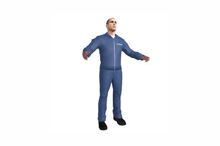 Preview: Figure male figure in tracksuit with arms extended