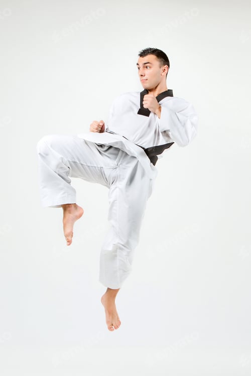 Preview: The karate man with black belt