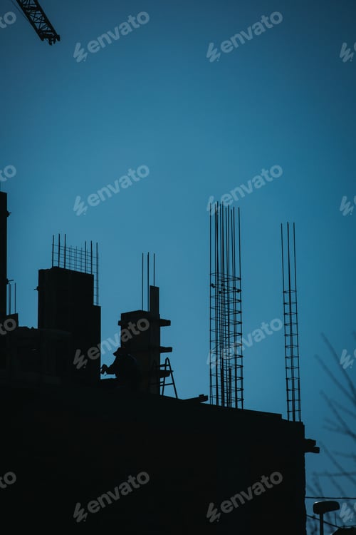 Preview: Vertical shot of the construction site