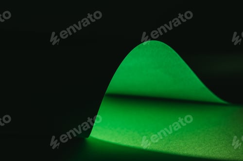 Preview: green warping paper for decoration on black