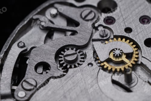 Macro View of Watch Interior