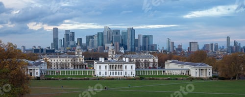Preview: Spacious white building with numerous rooftop windows in Greenwich, London