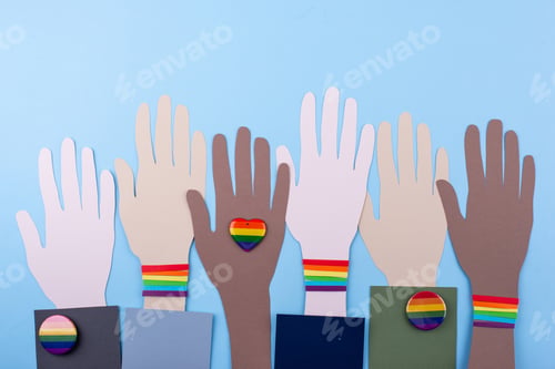 Preview: Pride month concept with LGBTQ flag
