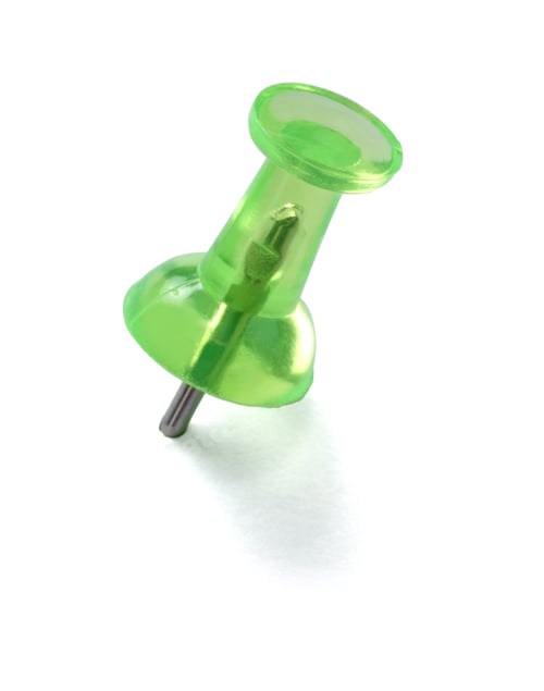 Preview: Close Up Of A Pushpin On White Background With Clipping Path