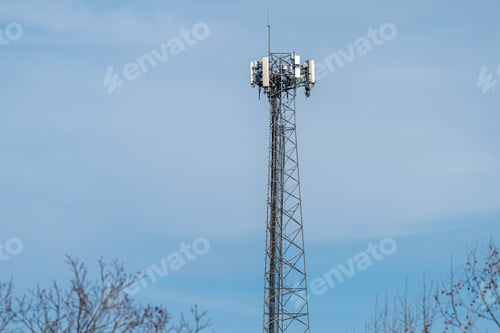 Preview: Telecommunications Tower Against a Clear Sky