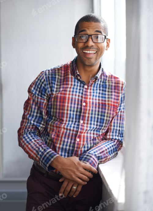 Preview: Excited about my job. Cropped portrait of a happy employee at work.