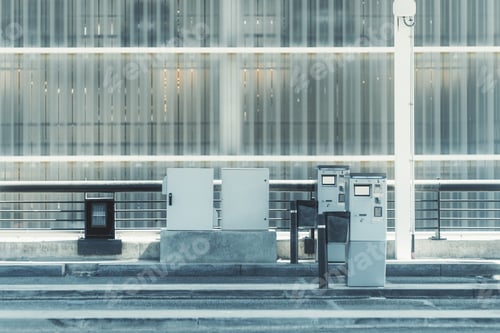 Preview: Outdoor payment terminal on the road