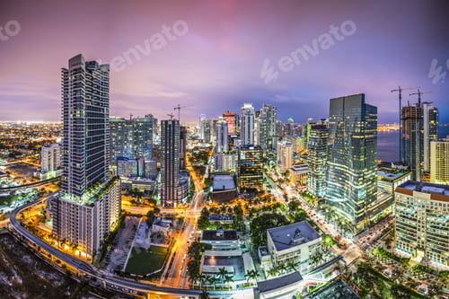 Preview: Miami, Florida Aerial View Of Downtown.