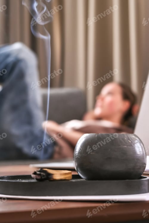 Preview: Remotely work.freelancer works remotely home.cozy workation, remote work,leisure, work life balance,