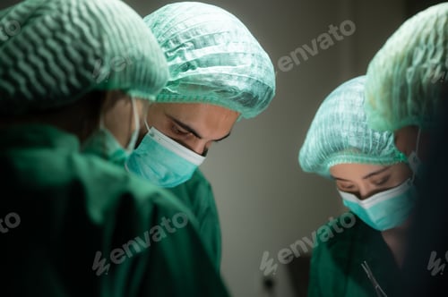 Preview: professional surgeon doctor team are working for surgery in medical operating room at hospital