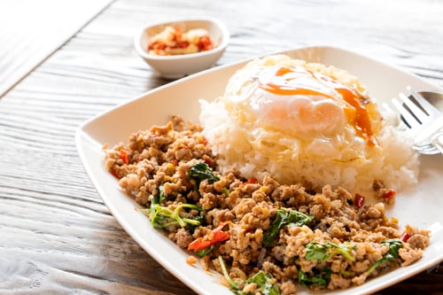 Preview: Fried Rice With Minced Pork Basil And Fried Egg