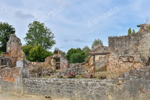 Preview: Destroyed building during World War 2 in Oradour sur Glane France
