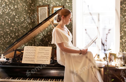Preview: young girl playing the piano
