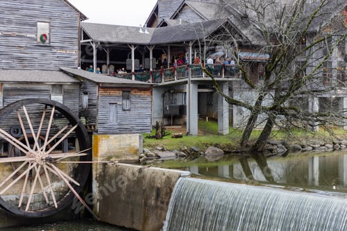Preview: Sustainable climate visual of an old water mill by the river
