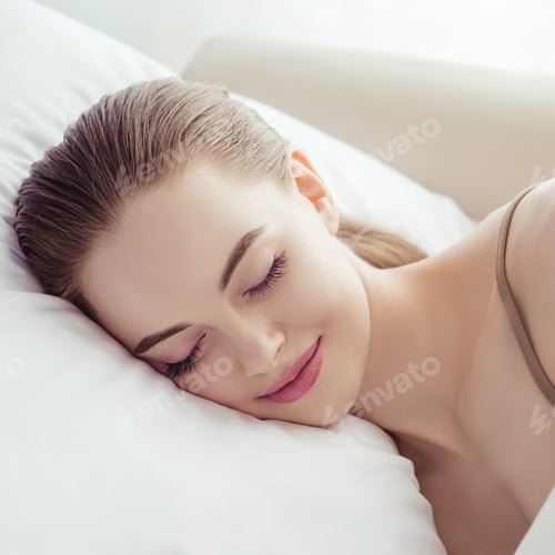 Preview: Woman home in bed sleeping relax female home sofa lifestyle