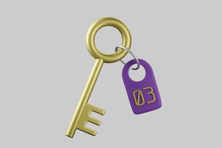Preview: Hotel key with tag