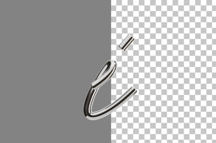 Preview: Chrome I 3D Icon