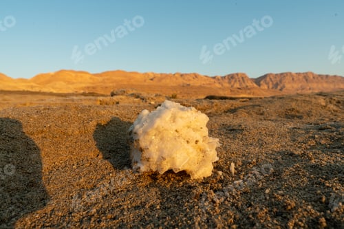 Preview: White stone on the seashore. Dead sea, Israel