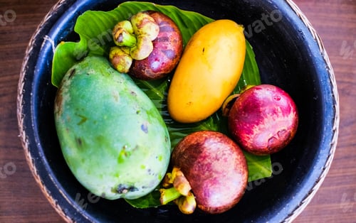 Preview: Plate with tropical fruits