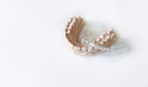 Preview: Transparent invisible dental aligners or braces applicable for an orthodontic dental treatment