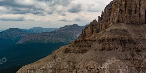Preview: Rocky Mountains in Canadian Nature Landscape.