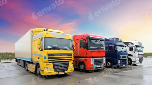 Preview: Van mockup isolated concept, Truck mock up