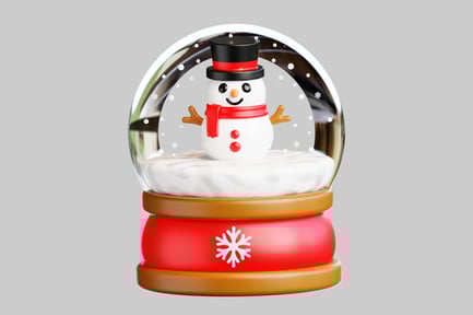 Preview: Snowman in globe keepsake