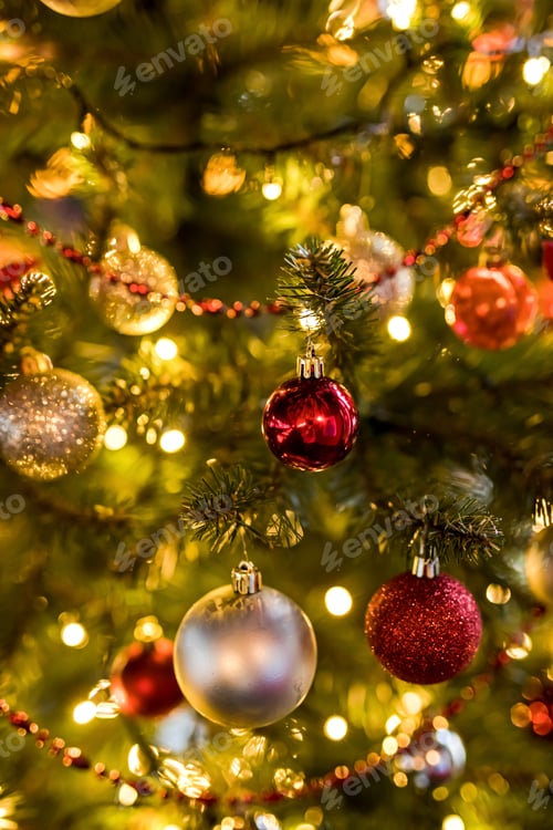 Preview: Elements of a decorated christmas tree