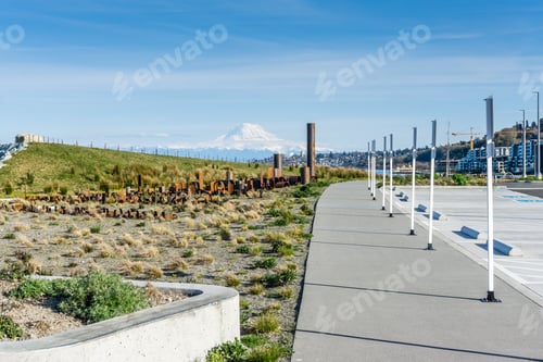 Preview: Metal Arrwork At Dune Peninsula Park In Ruston, Washington.