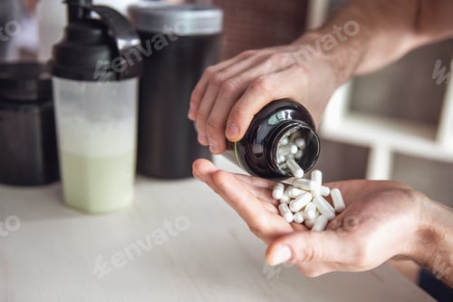 Preview: Man with sport nutrition
