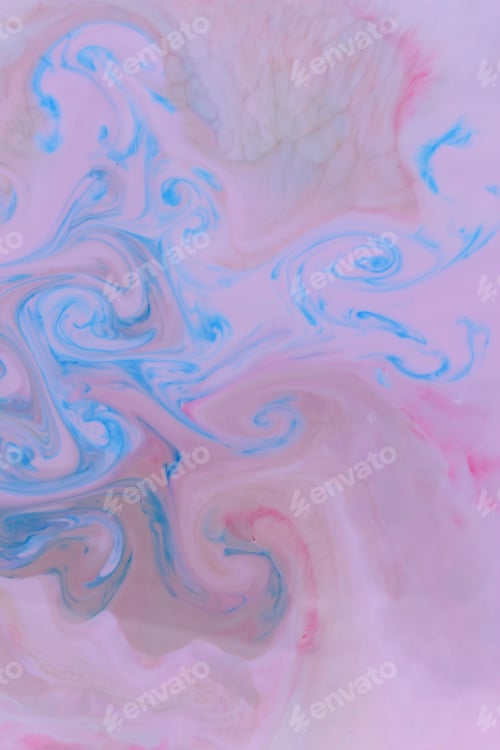Preview: Abstract Multicolored Background With Paints On Liquid, Multicolored Stains On Milk, Cosmic