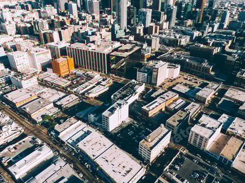 Preview: Aerial View of Cityscape With Many Tall Buildings