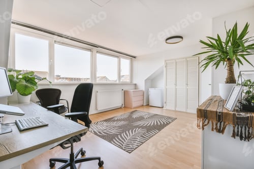 Vorschau: Interieur des modernen Arbeitsplatzes zu Hause
