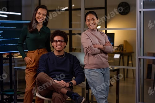 Preview: Modern Multi-ethnic Programmers Portrait