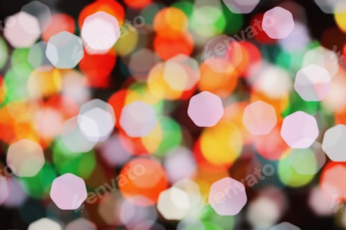 Preview: Nature Pattern- Light Bokeh Background. Celebratory Mood Magic Effect. Decorations Holiday- Design