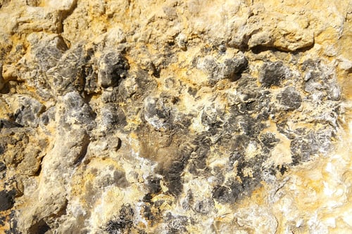 Preview: Texture Of Calcareous Wall, Abstract Pattern With Yellow Hues, Background With Limestone In Retro