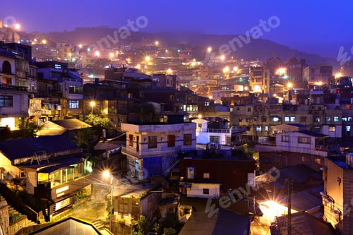 Preview: chiu fen village at night, in Taiwan