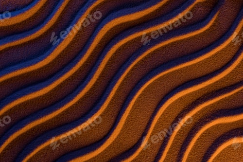 Visualização: vista superior do fundo ondulado abstrato com filtro de areia e cor