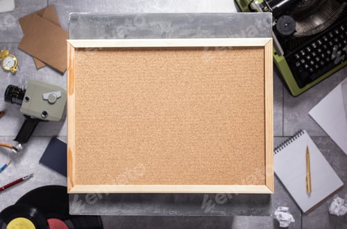 Preview: Corkboard or cork board frame and relax creative concept design