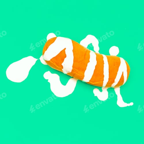 Preview: Fast food art. Hot Dog. Mayonnaise. Minimal