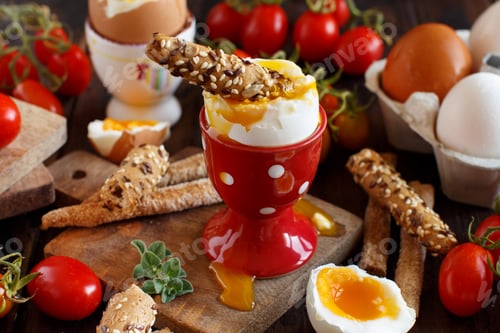 Preview: Soft-boiled egg with crisp bread