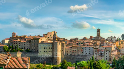 Preview: Anghiari medieval hilltop town Tuscany Italy view