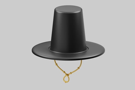 Preview: Korean gat hat with chin straps