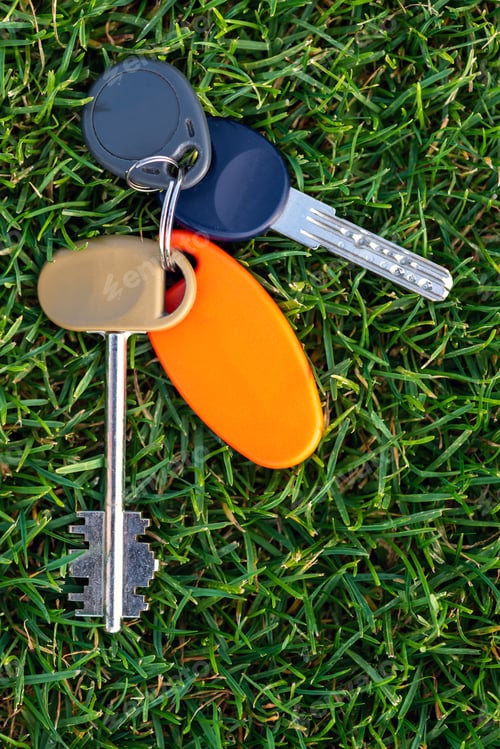 Preview: Key link on the grass, vertical photo