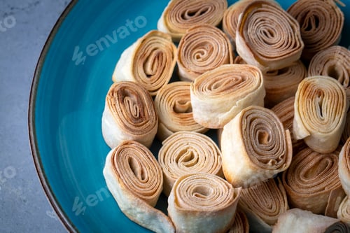 Preview: Turkish Food From Artvin called Silor or Siron Rolled and Fried phyllo.