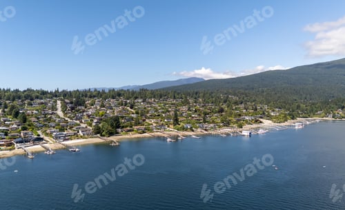 Preview: Scenic View of Indian Arm in North Vancouver with Waterfront Homes and Forested Hills