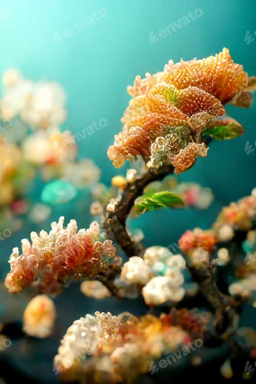 Preview: colorful coral abstract background 3D illustration