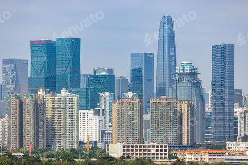 Preview: Shenzhen, China, 21 January 2022: Shenzhen city, Futian District