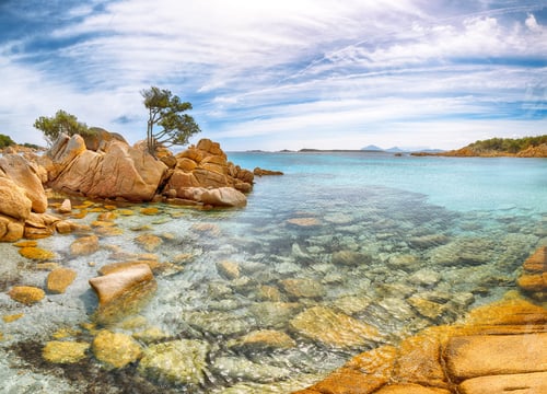 Preview: Fabulous view of Capriccioli beach in Costa Smeralda.